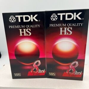 NEW TDK Premium Quality‎ VHS Tapes Pack of 2